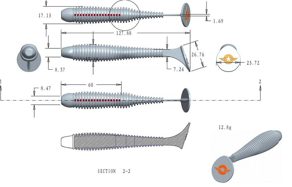 Battle Star -5" Rib Bait