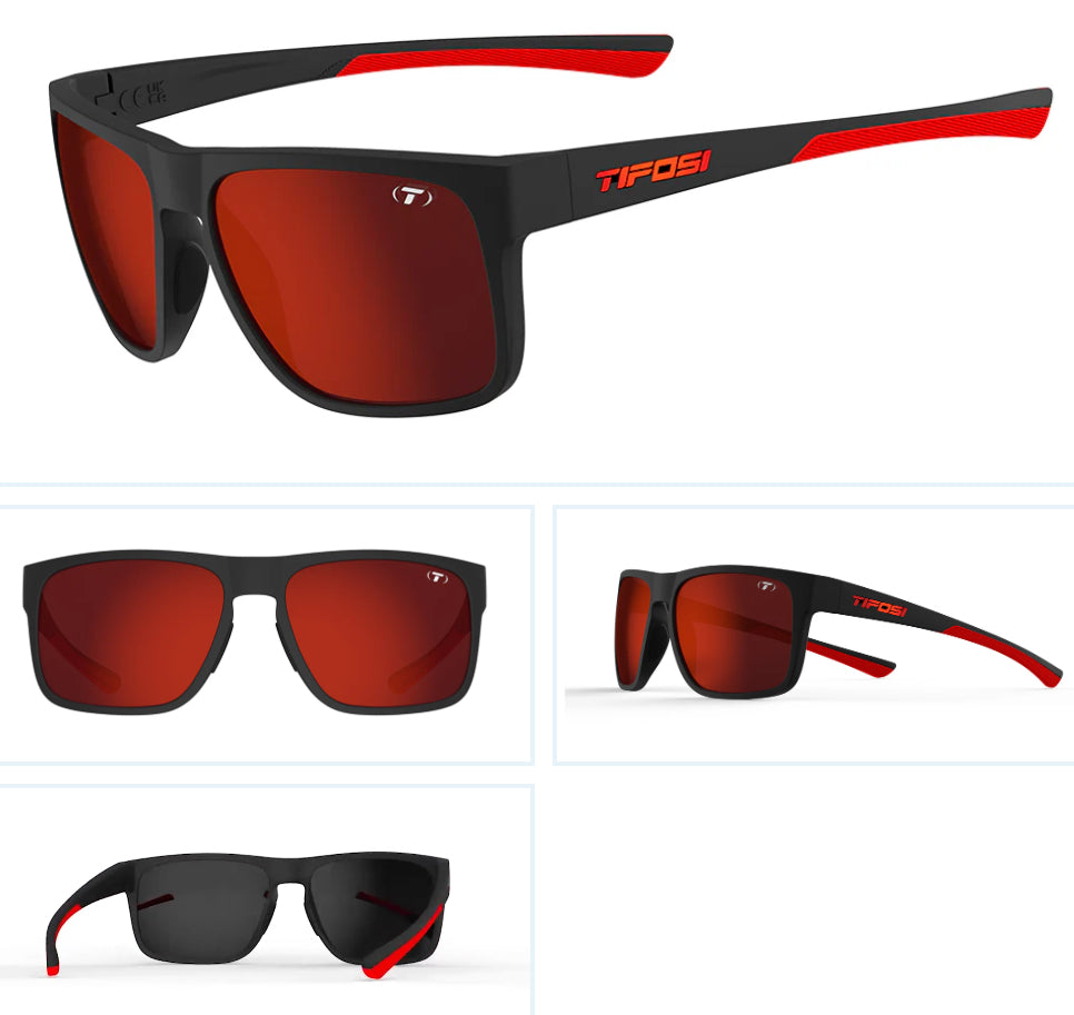 Tifosi swick sunglasses satin black/ crimson