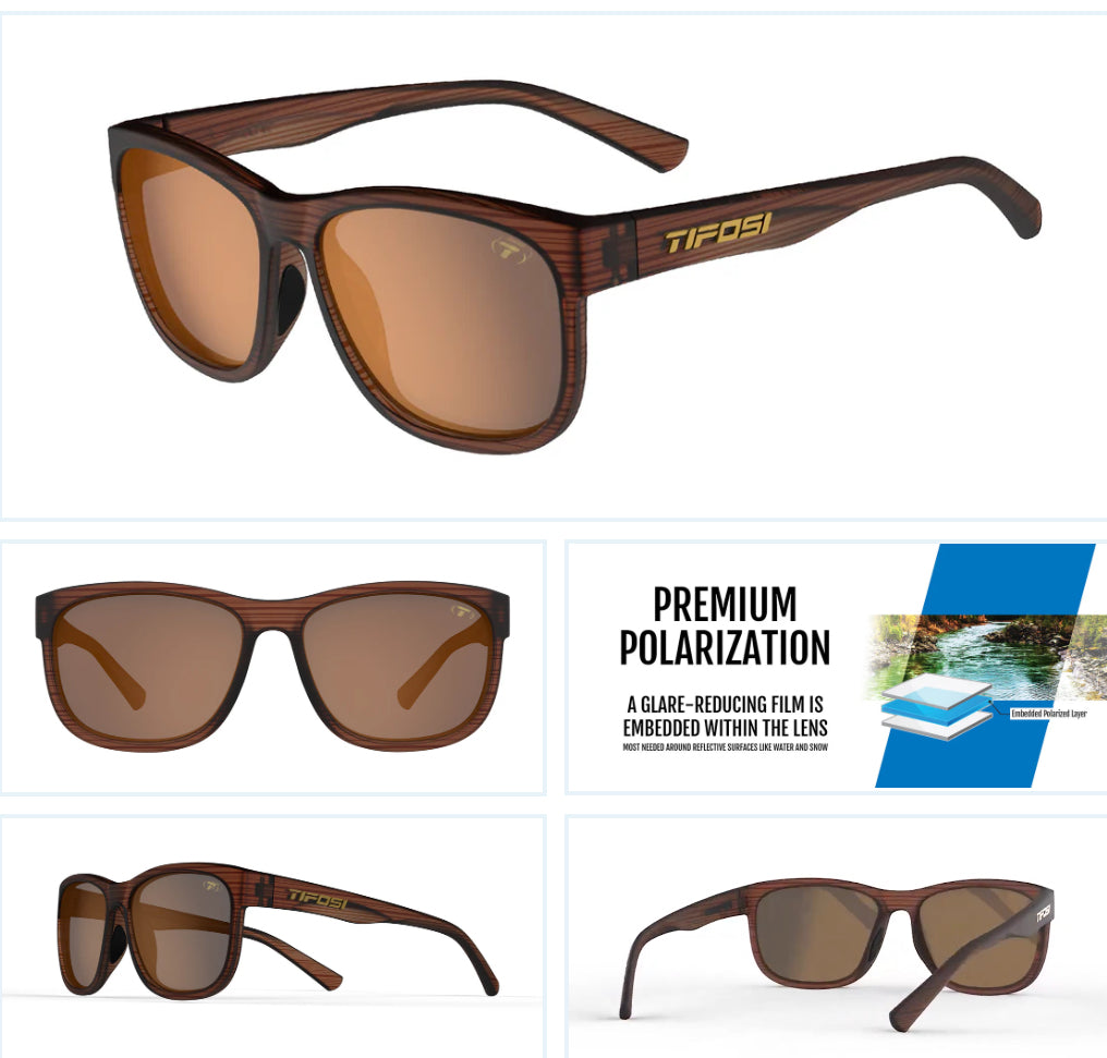 Tifosi swank sunglasses woodgrain