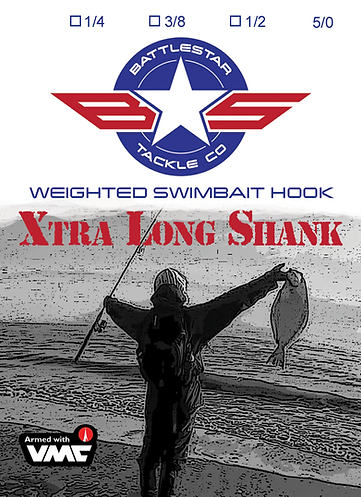 Xtra Long Shank (XLS) Weighted Swimbait Hook 5/0