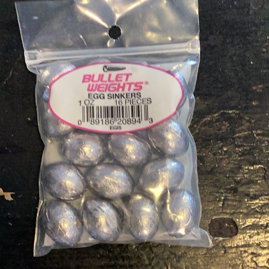 bullet weight- egg sinkers
