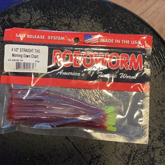 Roboworm 4.5” straight tail