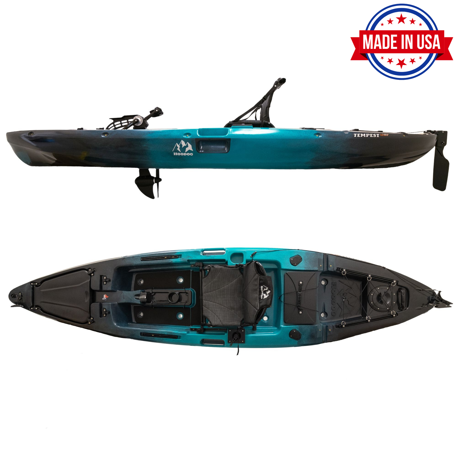 Hoodoo Tempest 120P Pedal Drive Kayak – Central Coast Kayaks / PRO Kayak Fishing