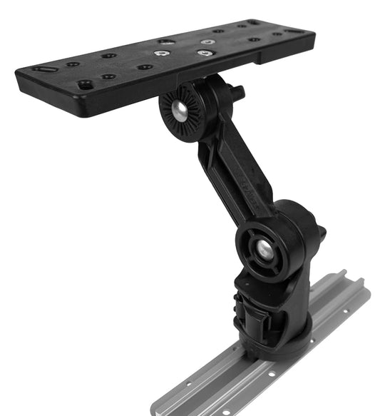 Rectangular Fish Finder Mount with Track Mounted Locknload Mounting Systems